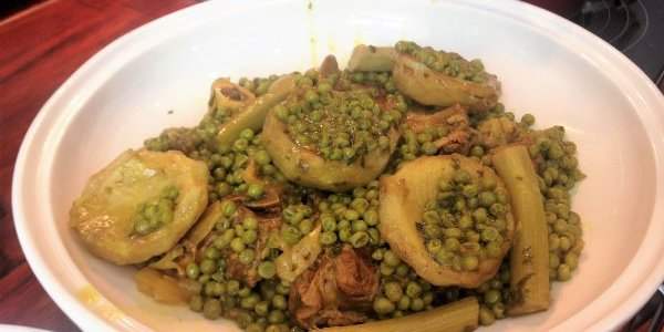 Tajine d'agneau aux artichauts